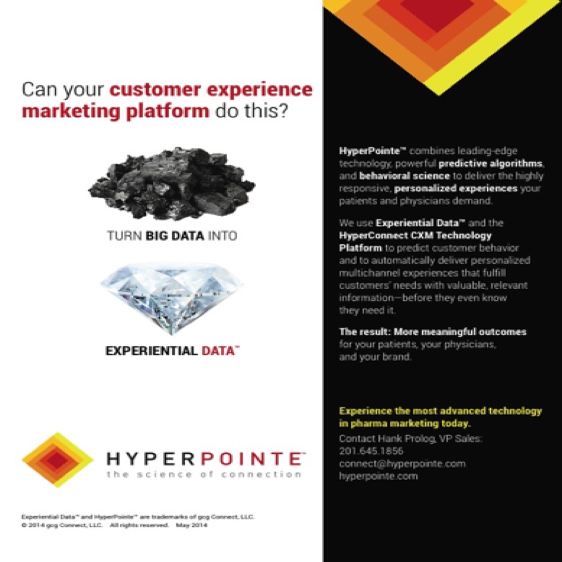 When my agency dove headlong into the Big Data pond, I wrote this mini magazine to help prospective customers take the plunge with us. 
(Page 5 of 5) 